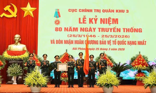 Cục Chính trị Quân khu 3 kỷ niệm 80 năm Ngày truyền thống, đón nhận Huân chương Bảo vệ Tổ quốc hạng Nhất
