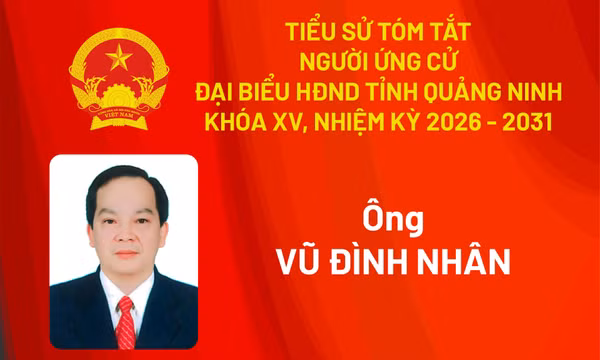 Tiểu sử ứng cử viên đại biểu HĐND tỉnh khóa XV Vũ Đình Nhân