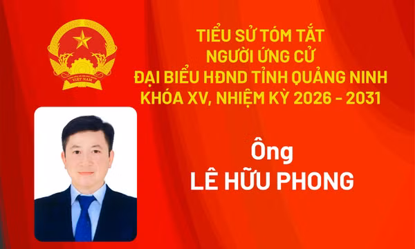 Tiểu sử ứng cử viên đại biểu HĐND tỉnh khóa XV Lê Hữu Phong