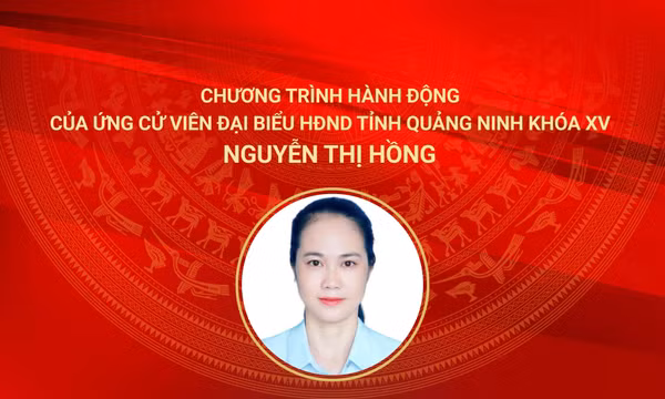 Chương trình hành động của ứng cử viên đại biểu HĐND tỉnh Quảng Ninh khóa XV Nguyễn Thị Hồng