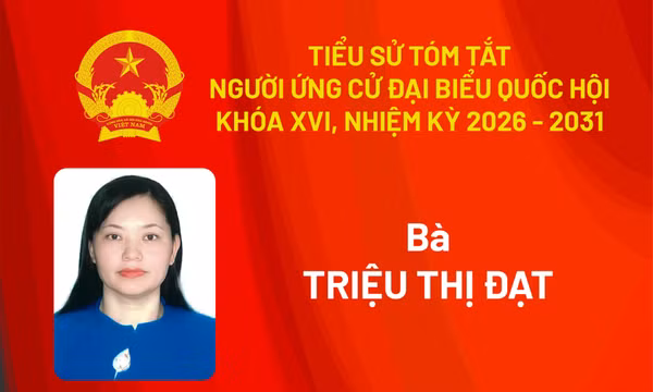 Tiểu sử ứng cử viên đại biểu Quốc hội khóa XVI Triệu Thị Đạt