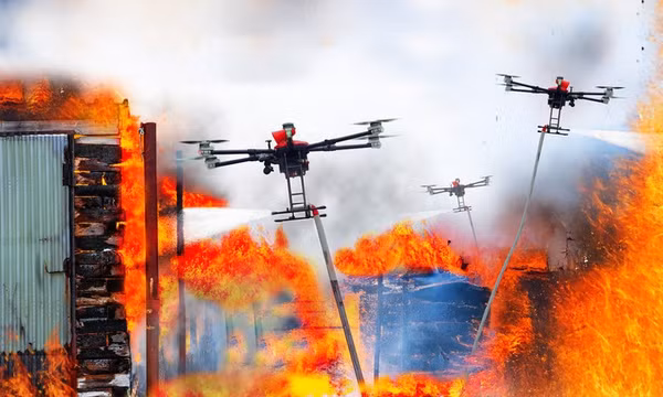 'UAV bầy đàn' - Giải pháp chữa cháy hẻm nhỏ tại các thành phố lớn