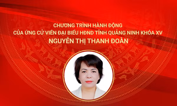 Chương trình hành động của ứng cử viên đại biểu HĐND tỉnh Quảng Ninh khóa XV Nguyễn Thị Thanh Đoàn