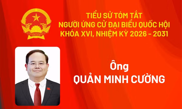  Tiểu sử ứng cử viên đại biểu Quốc hội khóa XVI Quản Minh Cường