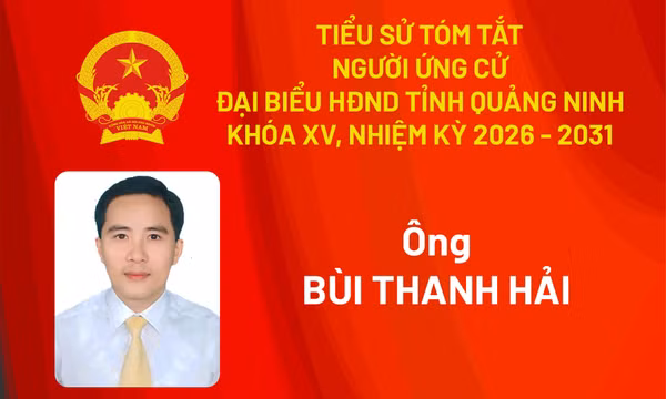 Tiểu sử ứng cử viên đại biểu HĐND tỉnh khóa XV Bùi Thanh Hải