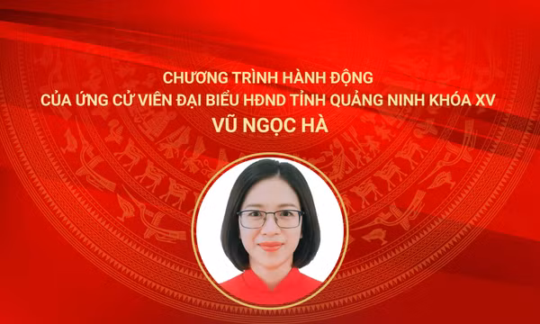 Chương trình hành động của ứng cử viên đại biểu HĐND tỉnh Quảng Ninh khóa XV Vũ Ngọc Hà