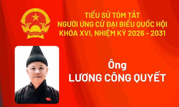 Tiểu sử ứng cử viên đại biểu Quốc hội khóa XVI Lương Công Quyết