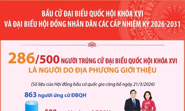 286/500 người trúng cử Đại biểu Quốc hội là người do địa phương giới thiệu