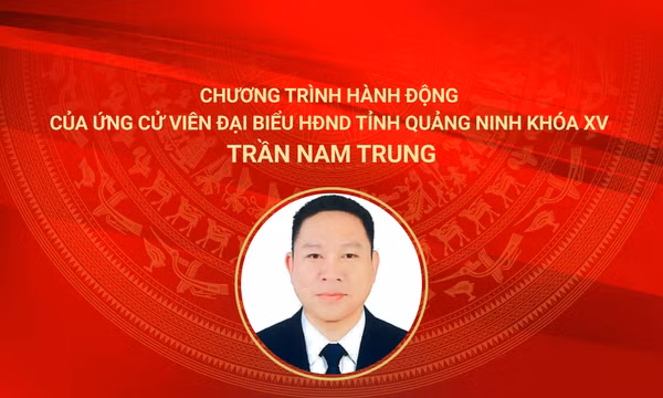 Chương trình hành động của ứng cử viên đại biểu HĐND tỉnh Quảng Ninh khóa XV Trần Nam Trung