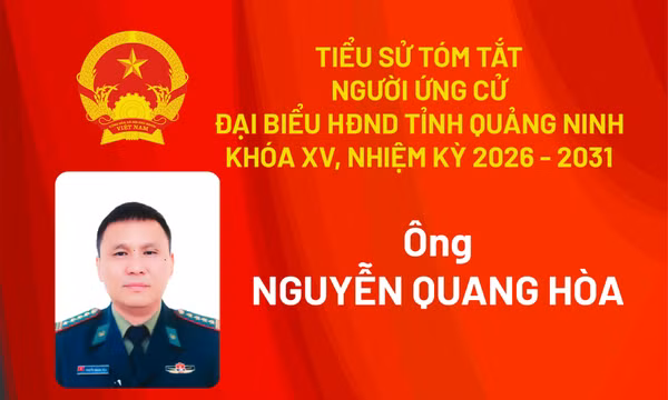 Tiểu sử ứng cử viên đại biểu HĐND tỉnh khóa XV Nguyễn Quang Hòa