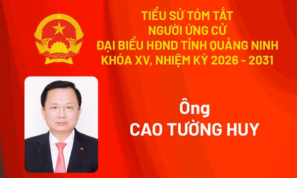 Tiểu sử ứng cử viên đại biểu HĐND tỉnh khóa XV Cao Tường Huy