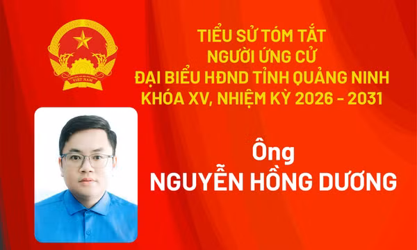 Tiểu sử ứng cử viên đại biểu HĐND tỉnh khóa XV Nguyễn Hồng Dương