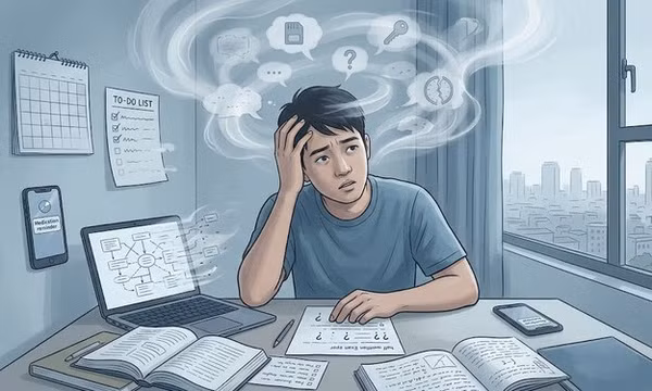 Vì sao người trẻ cũng mắc 'sương mù não'?