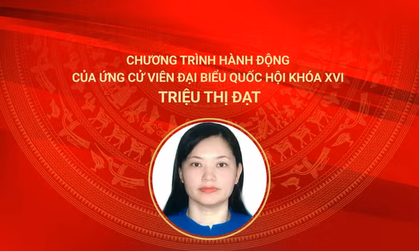 Chương trình hành động của ứng cử viên đại biểu Quốc hội khóa XVI Triệu Thị Đạt