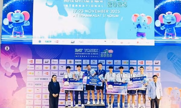 Cầu lông Việt Nam vô địch giải trẻ International Series 2025 tại Thái Lan