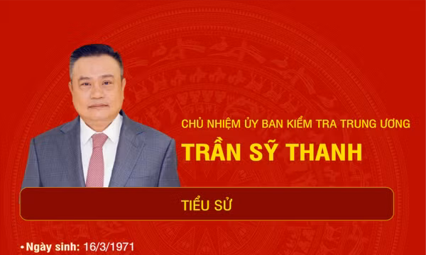 Tiểu sử Chủ nhiệm Ủy ban Kiểm tra Trung ương Trần Sỹ Thanh