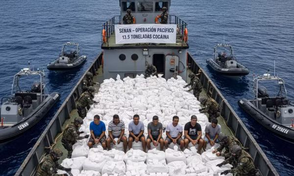 Panama thu giữ hơn 13 tấn cocaine trên đường di chuyển tại Thái Bình Dương