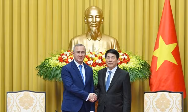 Chủ tịch nước Lương Cường tiếp Thống đốc tỉnh Kaluga, Liên bang Nga
