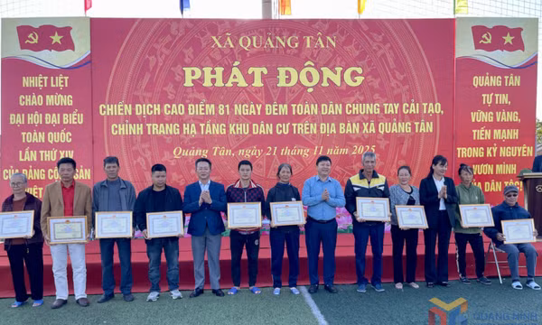 Xã Quảng Tân phát động chiến dịch cao điểm 81 ngày đêm chỉnh trang hạ tầng khu dân cư