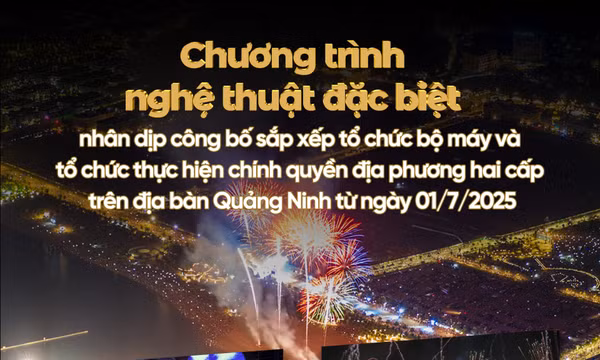Chương trình nghệ thuật đặc biệt công bố chính quyền hai cấp tỉnh Quảng Ninh