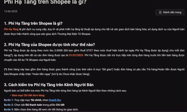 Shopee thu thêm phí hạ tầng 3.000 đồng/đơn, người bán lo 'méo mặt'