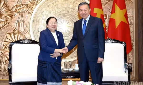 Tổng Bí thư, Chủ tịch nước Tô Lâm tiếp Trưởng Ban Tổ chức Trung ương Đảng Nhân dân Cách mạng Lào