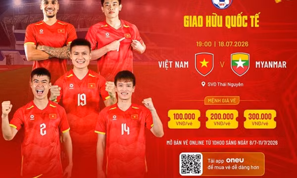 VFF mở bán vé trận giao hữu giữa đội tuyển Việt Nam và Myanmar