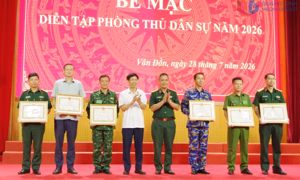 Đặc khu Vân Đồn diễn tập phòng thủ dân sự năm 2026