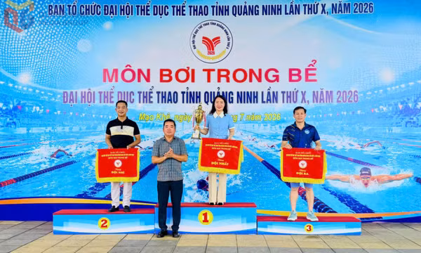 Giải bơi trong bể Đại hội TDTT tỉnh Quảng Ninh lần thứ X: Phường Mạo Khê nhất toàn đoàn 