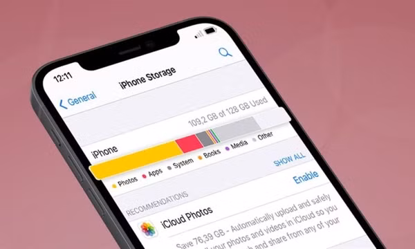 Cách giải phóng bộ nhớ iPhone, Samsung