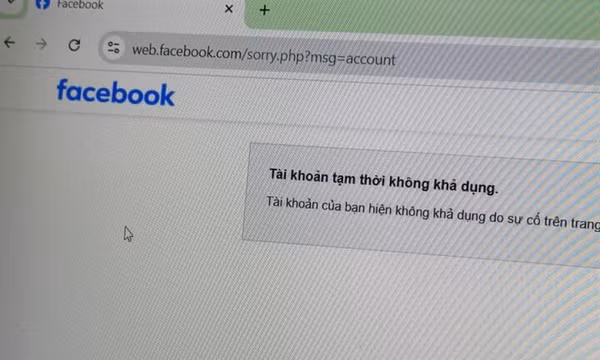 Facebook gặp sự cố trên phiên bản web, người dùng không thể truy cập