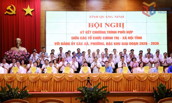 Các tổ chức chính trị - xã hội tỉnh và Đảng ủy các xã, phường, đặc khu ký kết phối hợp