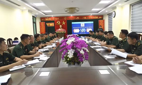 BĐBP tỉnh tập huấn sử dụng phần mềm quản lý công tác giáo dục chính trị