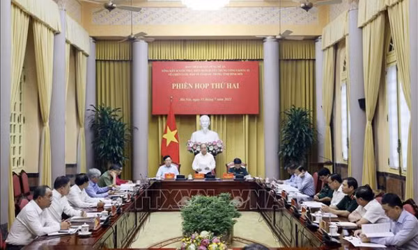Chủ tịch nước chủ trì họp xây dựng Đề án Tổng kết 10 năm thực hiện Chiến lược bảo vệ Tổ quốc trong tình hình mới