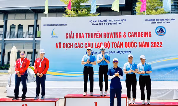 Đoàn Đua thuyền Quảng Ninh đứng vị trí 3/22 tại Giải đua thuyền Rowing và Canoeing các CLB toàn quốc 