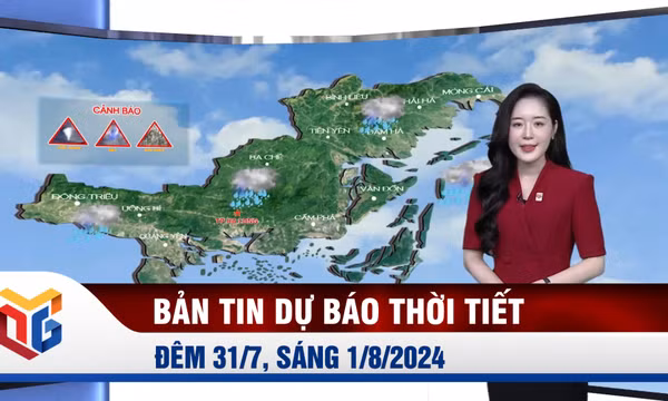 Bản tin dự báo thời tiết đêm 31/7, ngày 1/8/2024