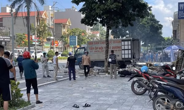 Kinh hoàng vụ nổ khí gas khiến 7 người bị thương ở Vĩnh Phúc 