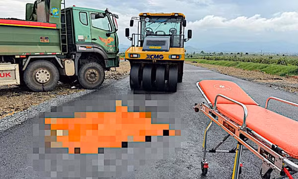 Nam công nhân tử vong khi đang thi công thảm nhựa đường tại Bình Thuận