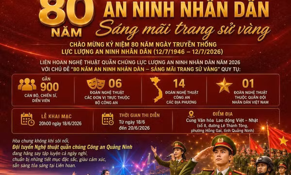 Ngày 18/6: Khai mạc Liên hoan Nghệ thuật quần chúng lực lượng An ninh Nhân dân tại Quảng Ninh