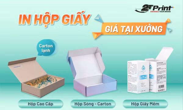 In hộp giấy, túi giấy tại 2TPrint - Giải pháp nâng tầm thương hiệu