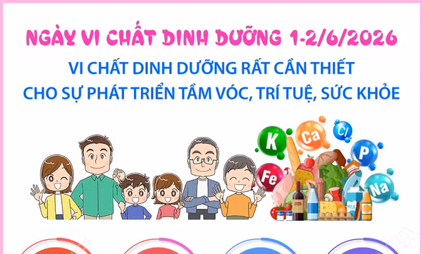 Vi chất dinh dưỡng rất cần thiết cho sự phát triển tầm vóc, trí tuệ, sức khỏe