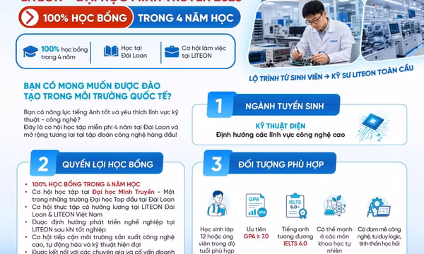 Cơ hội học bổng 100% du học Đài Loan cho học sinh và sinh viên Quảng Ninh yêu thích kỹ thuật - công nghệ