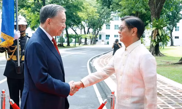Lễ đón Tổng Bí thư, Chủ tịch nước Tô Lâm thăm cấp Nhà nước Philippines