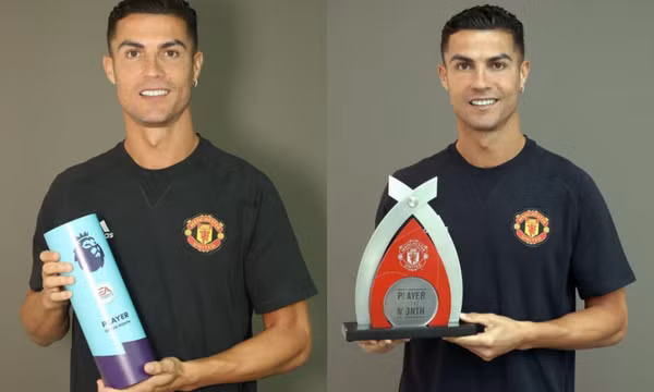CR7 nhận cú đúp danh hiệu cá nhân khi vừa về M.U