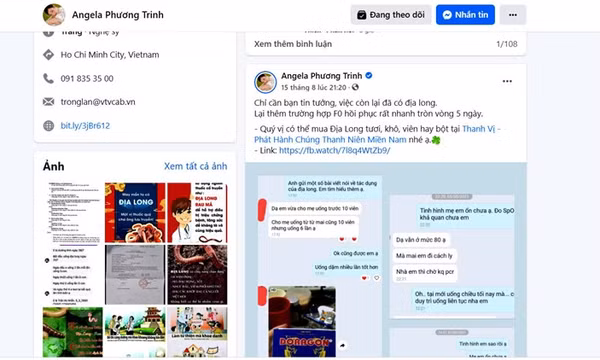 Bị chỉ trích, Angela Phương Trinh vẫn tuyên truyền 'giun đất trị COVID-19'