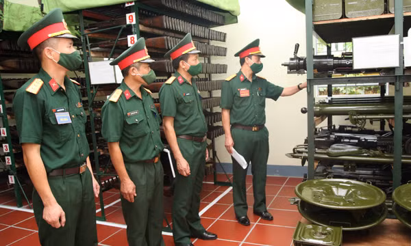 11/15 đơn vị đã được chấm thi Nhà kho quân khí cấp chiến thuật năm 2021