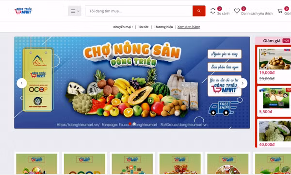 TX Đông Triều: Đưa nông sản lên sàn thương mại điện tử địa phương