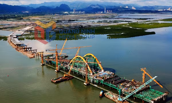 Dự án cầu Cửa Lục 1, tháng 4-2020
