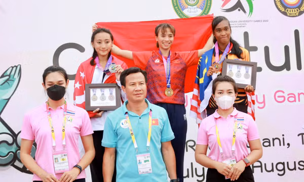 VĐV Đoàn Thu Hằng (Quảng Ninh) đoạt HCV tại Đại hội Thể Thao Sinh viên Đông Nam Á 2022