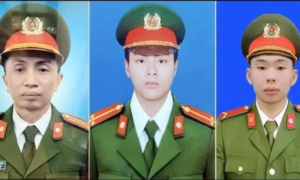 Chủ tịch nước truy tặng Huân chương Chiến công cho 3 chiến sĩ công an hy sinh khi chữa cháy